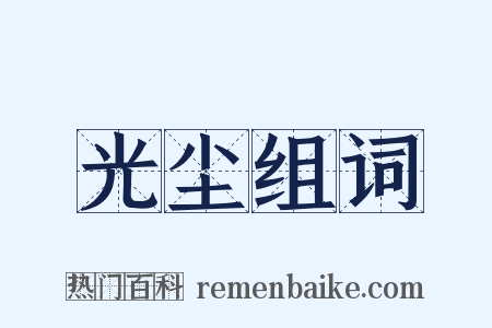 光尘组词是什么意思的图片